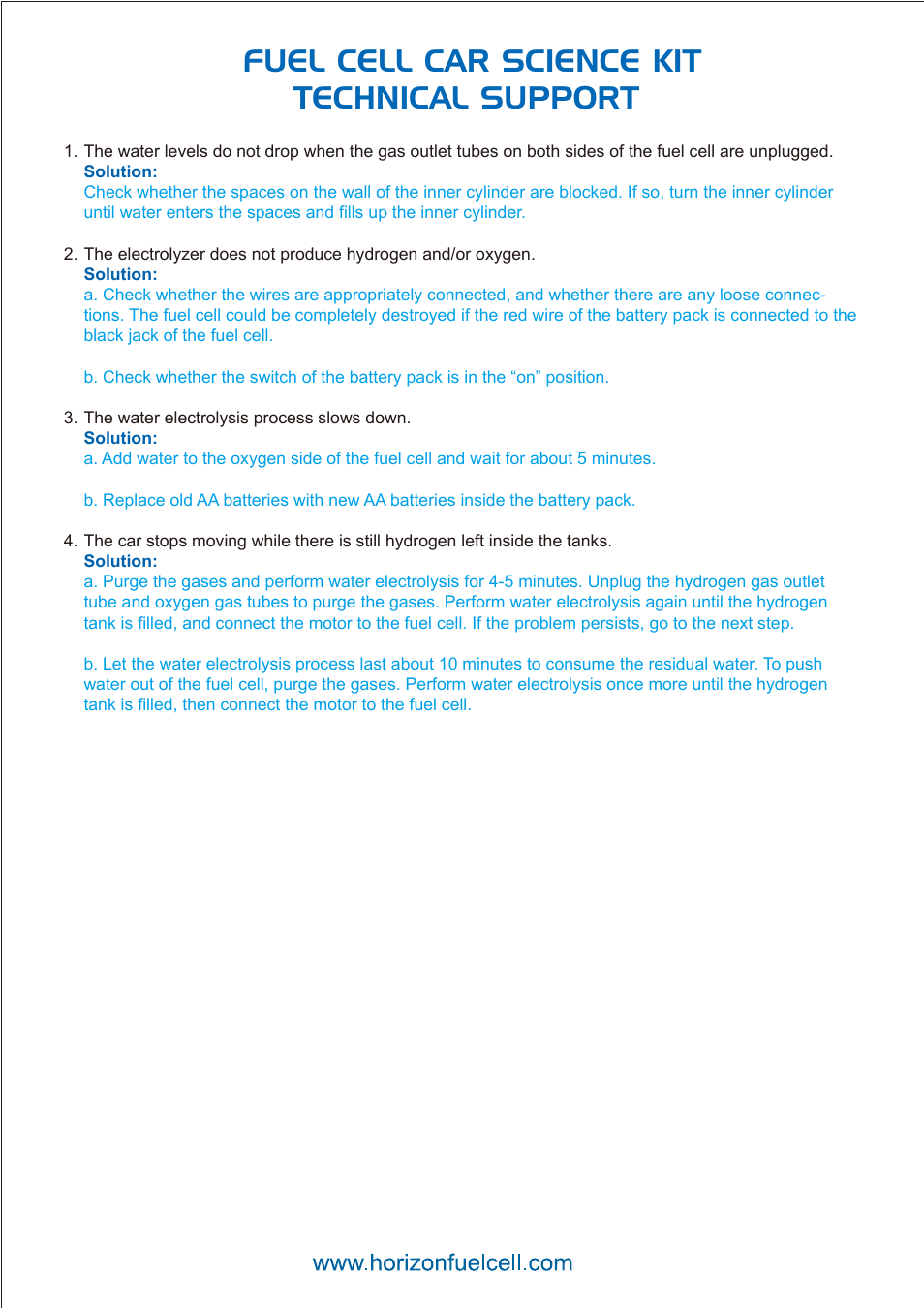 Fuel cell car science kit technical support | Velleman KNS10 User Manual | Page 4 / 4