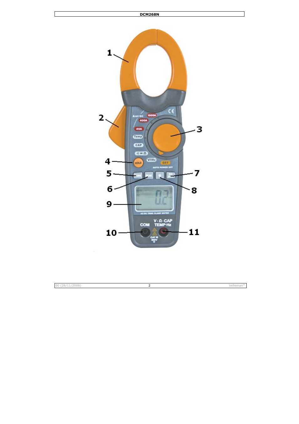 Velleman DCM268N User Manual | Page 2 / 27