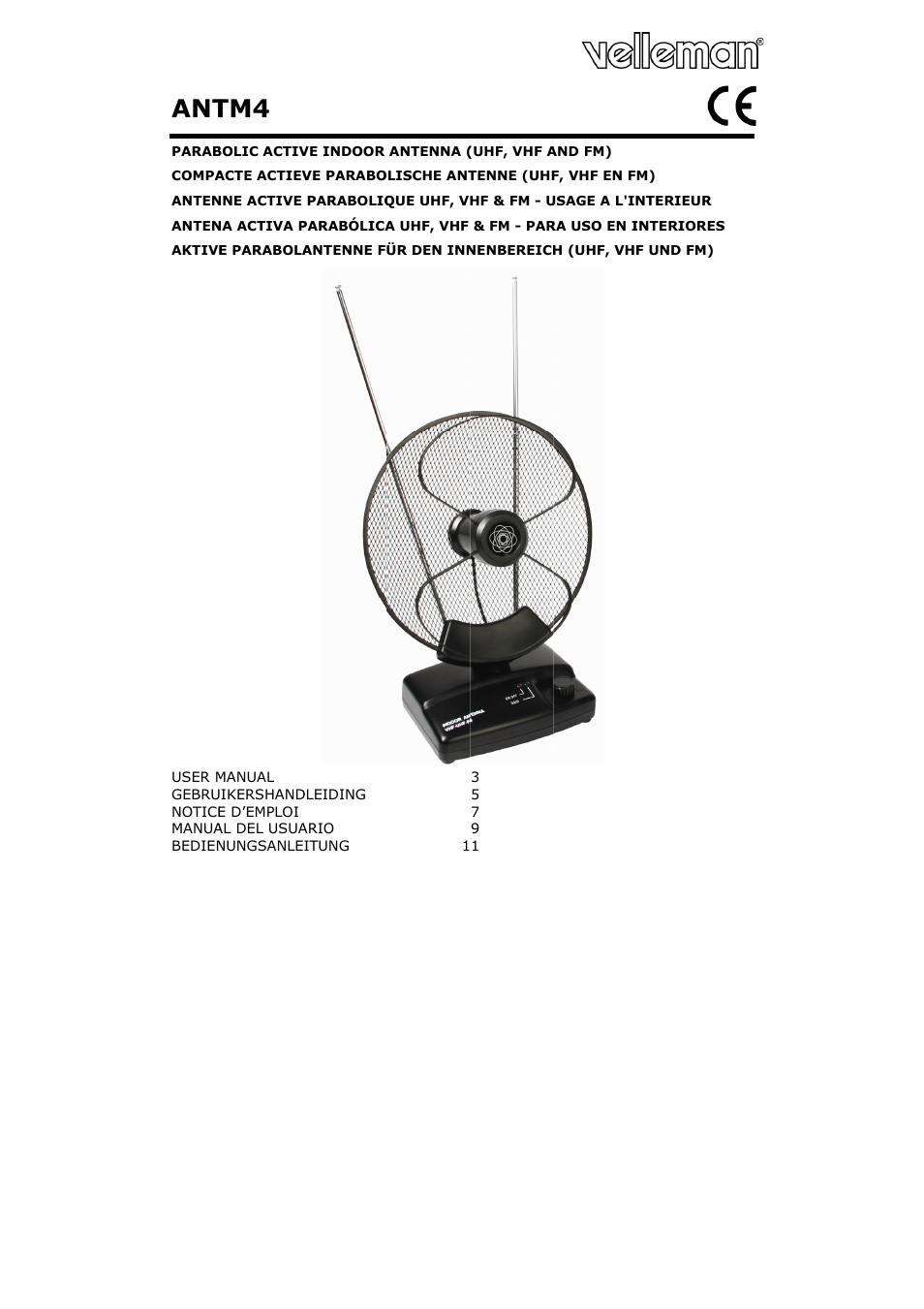 Velleman ANTM4 User Manual | 14 pages
