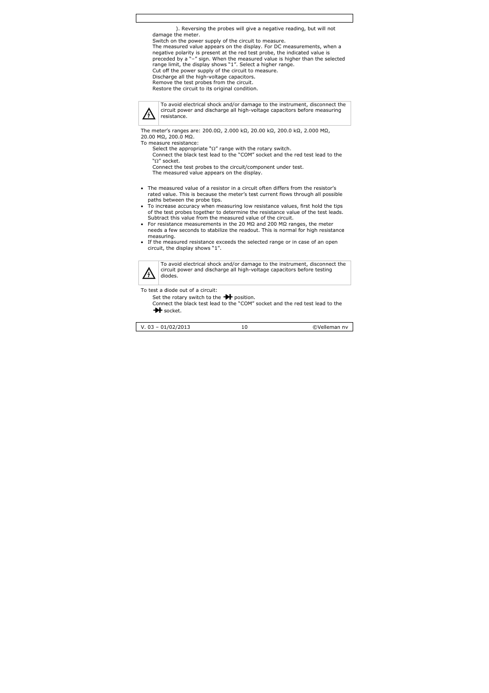 Velleman DVM893 User Manual | Page 10 / 84
