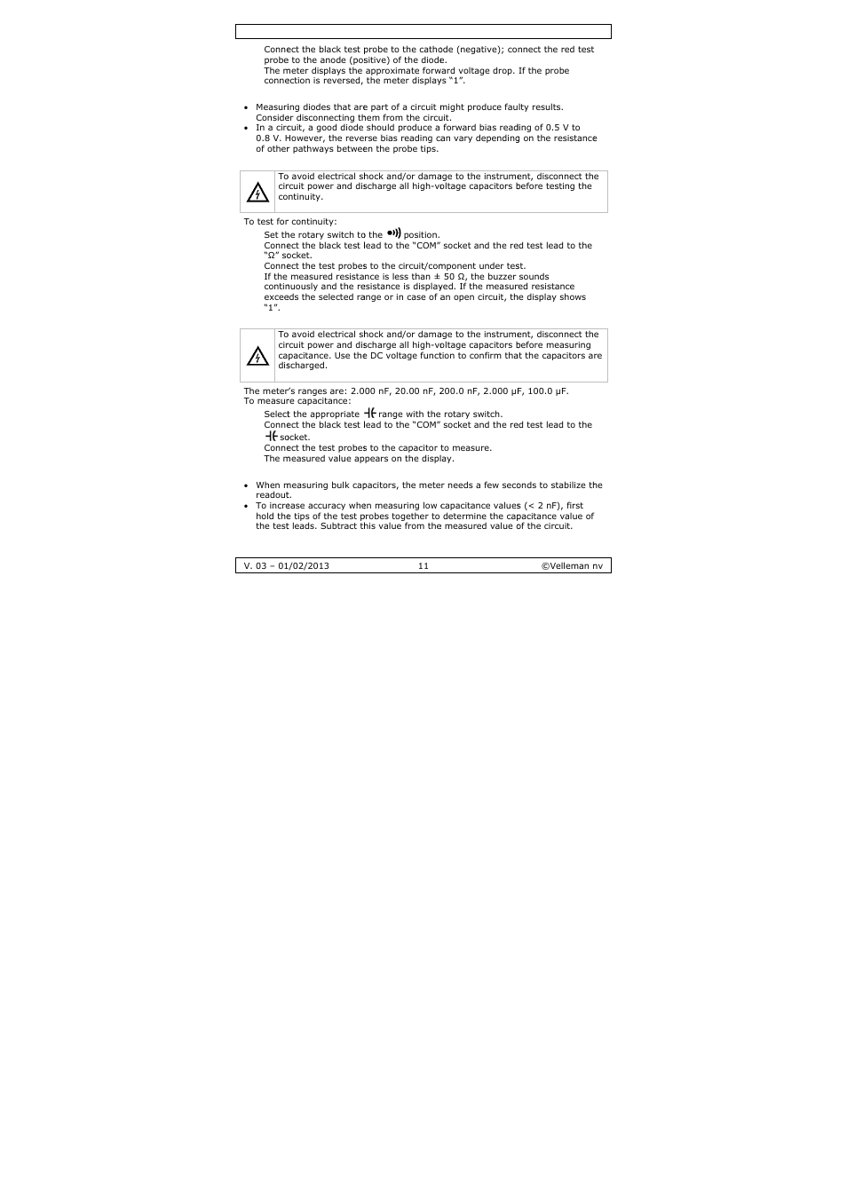 Velleman DVM893 User Manual | Page 11 / 84