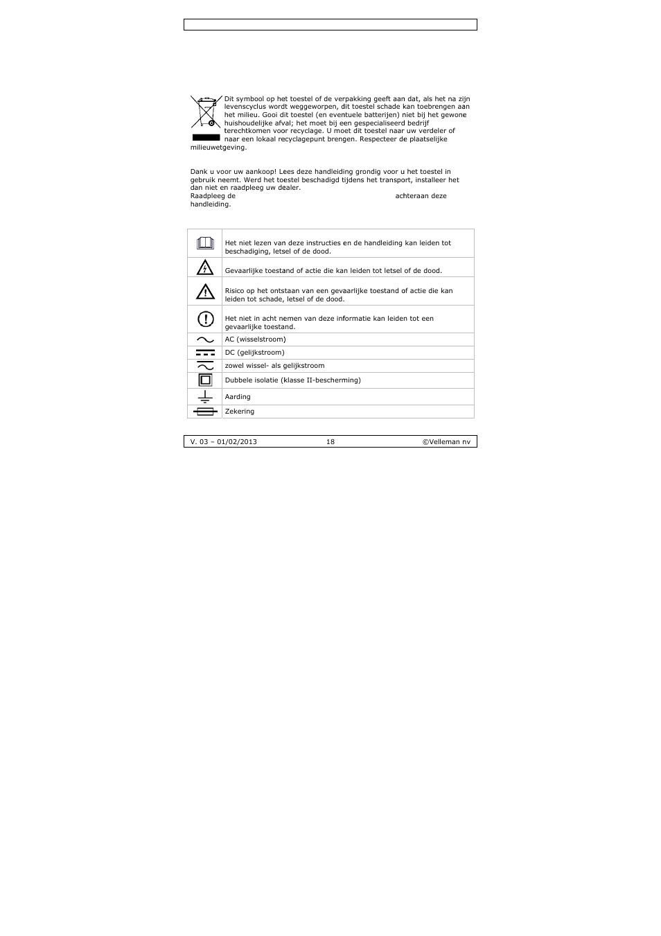 Gebruikershandleiding, Gebrui, Ikersha | Andleid | Velleman DVM893 User Manual | Page 18 / 84
