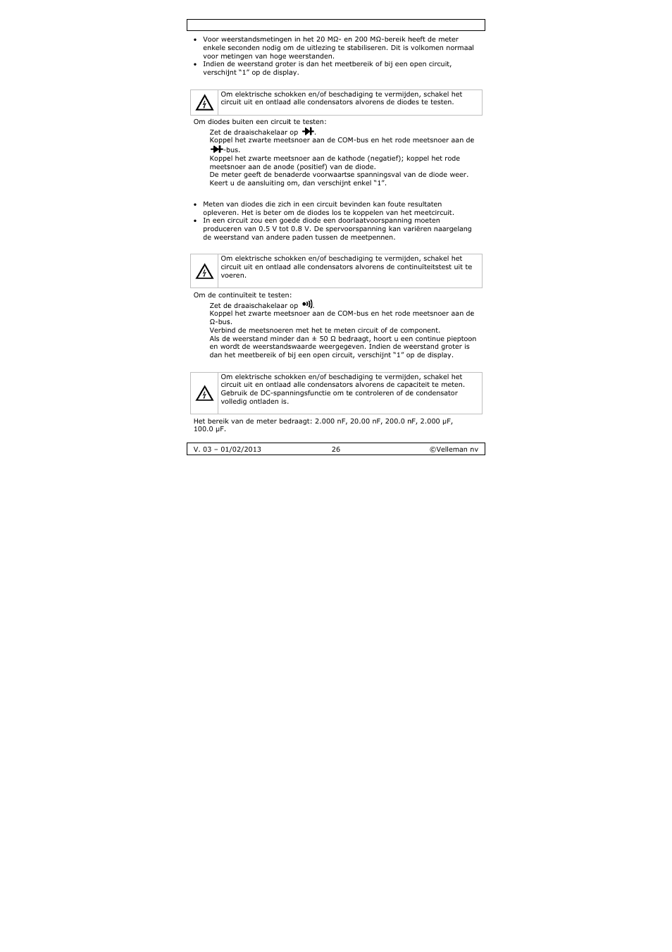 Velleman DVM893 User Manual | Page 26 / 84