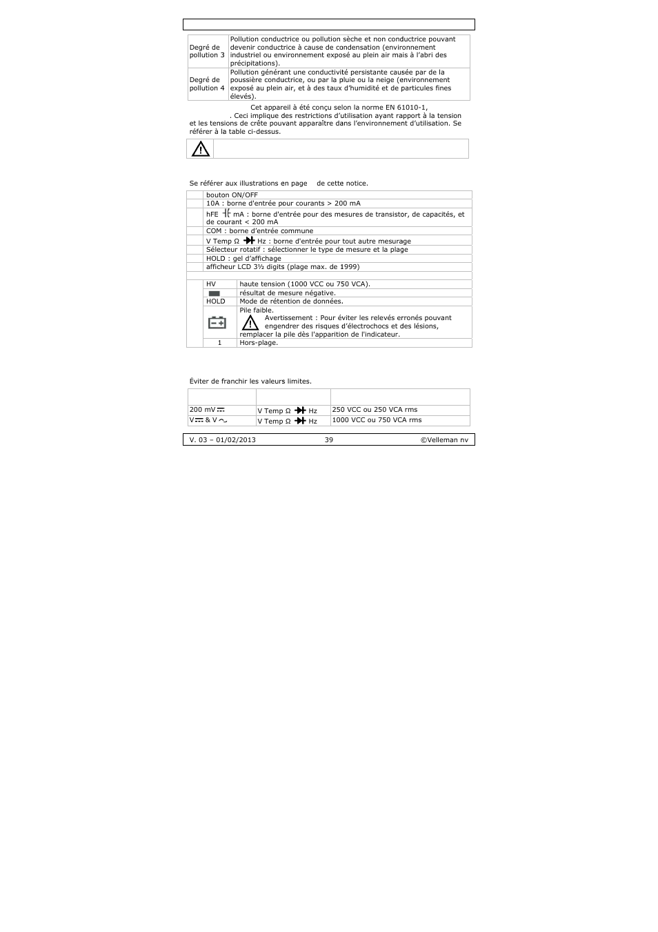 Velleman DVM893 User Manual | Page 39 / 84