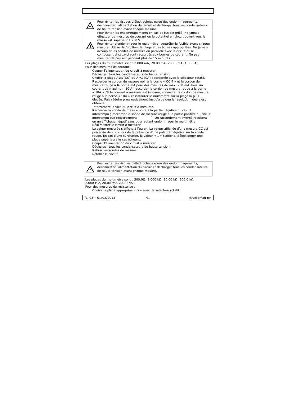 Velleman DVM893 User Manual | Page 41 / 84
