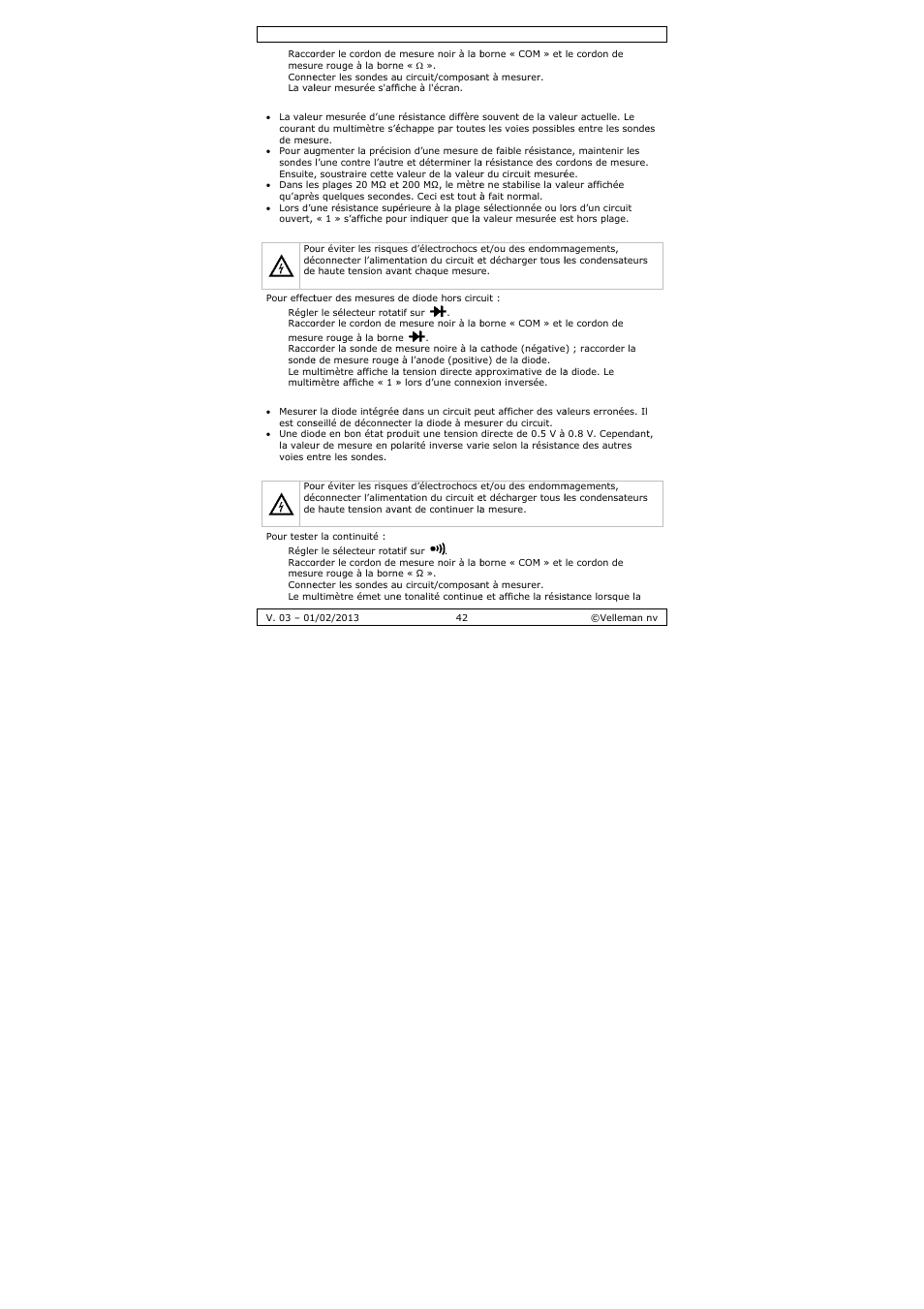 Velleman DVM893 User Manual | Page 42 / 84