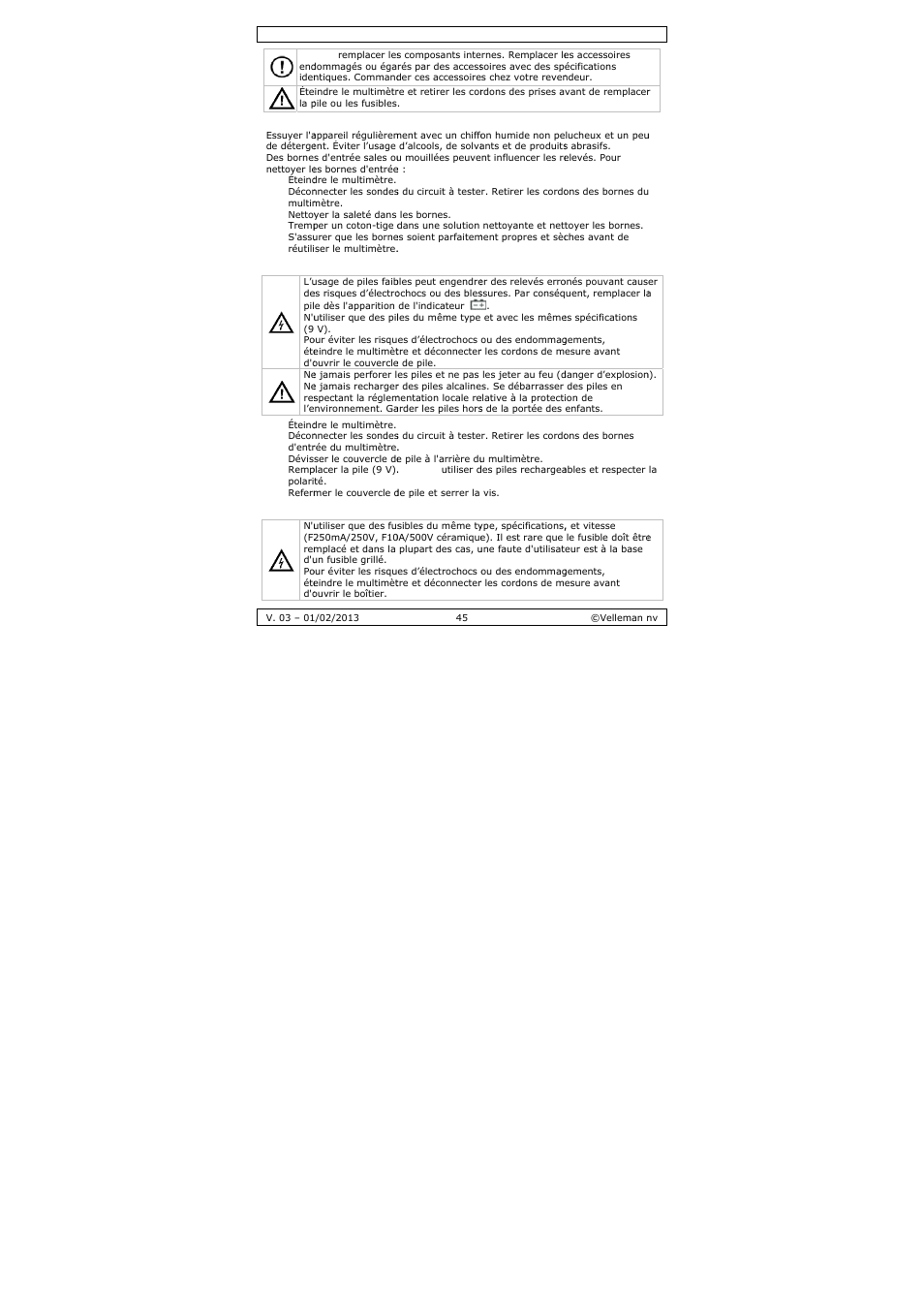 Velleman DVM893 User Manual | Page 45 / 84
