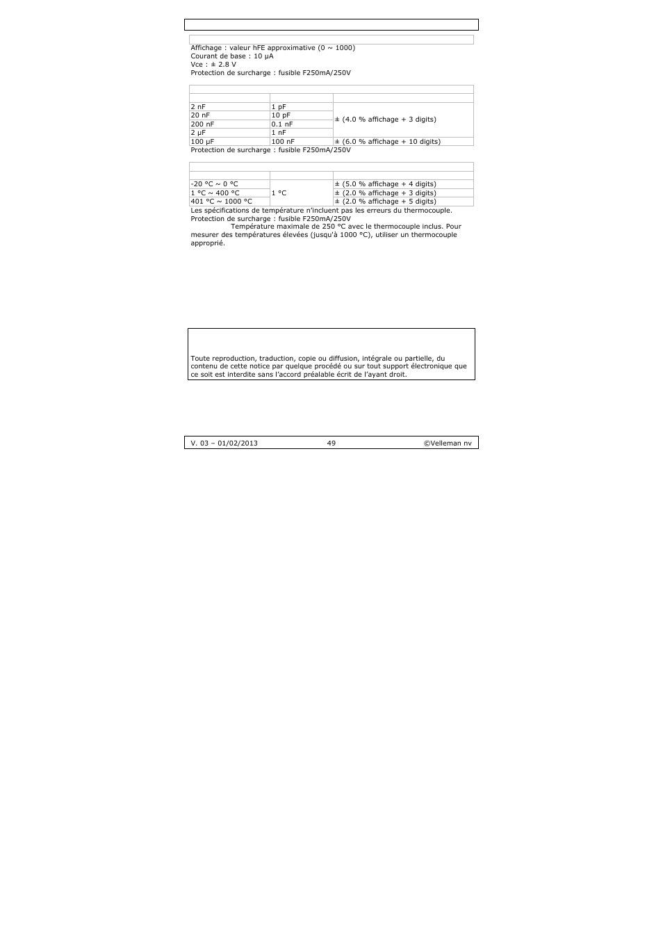 Velleman DVM893 User Manual | Page 49 / 84