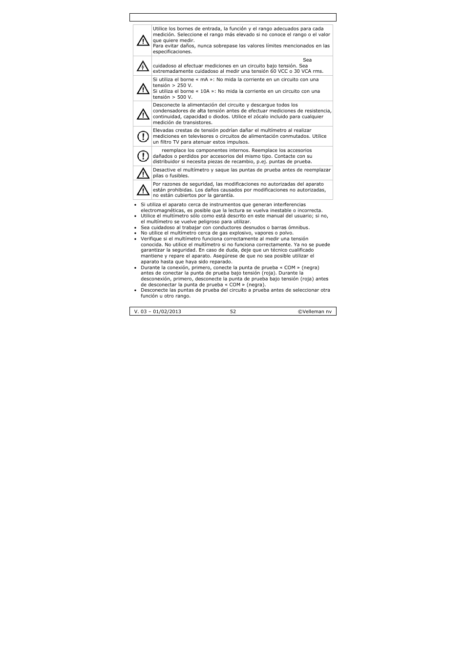 Velleman DVM893 User Manual | Page 52 / 84
