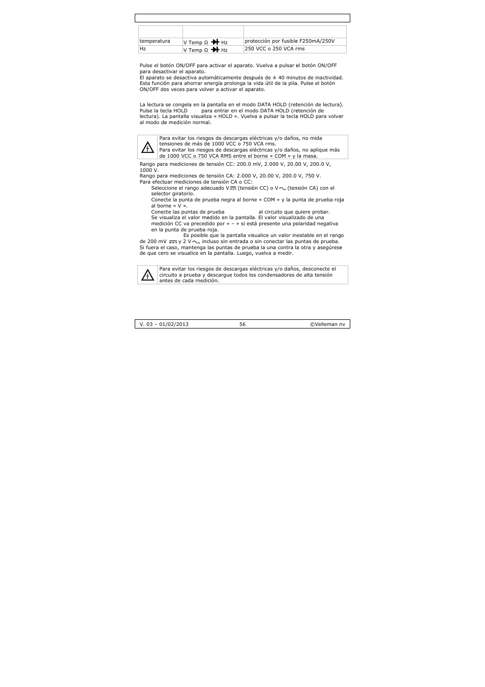 Velleman DVM893 User Manual | Page 56 / 84