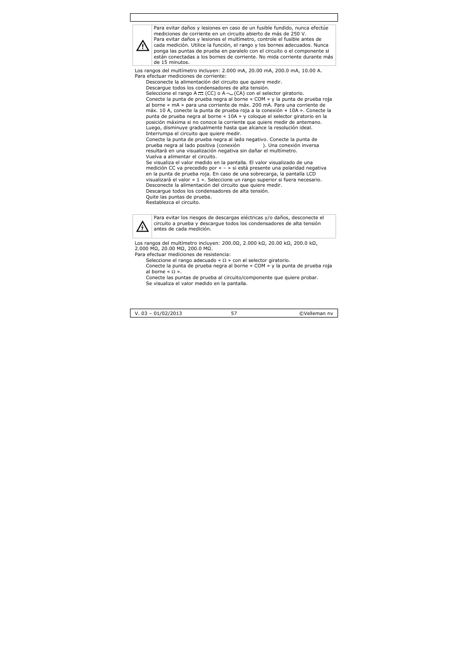 Velleman DVM893 User Manual | Page 57 / 84