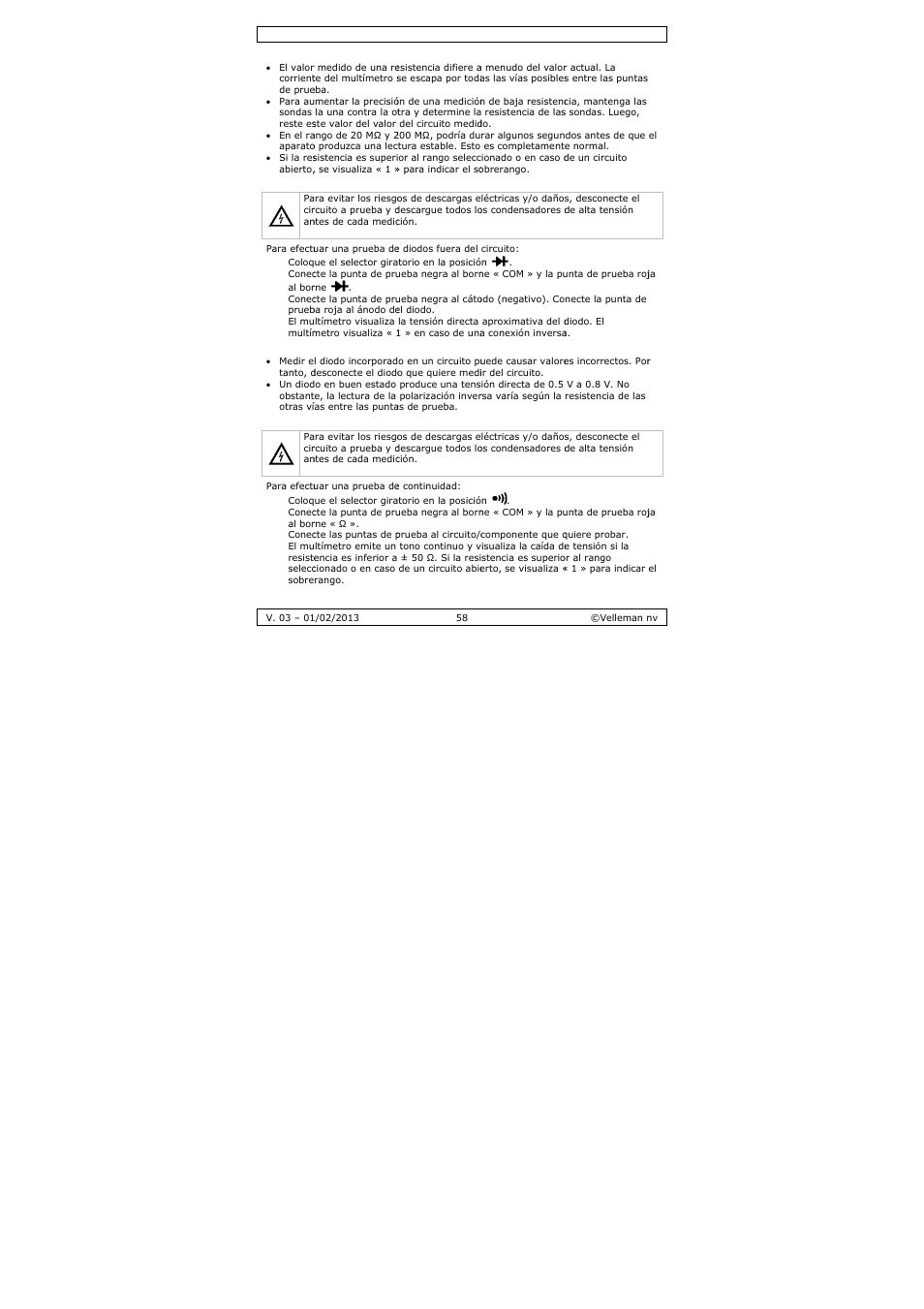 Velleman DVM893 User Manual | Page 58 / 84