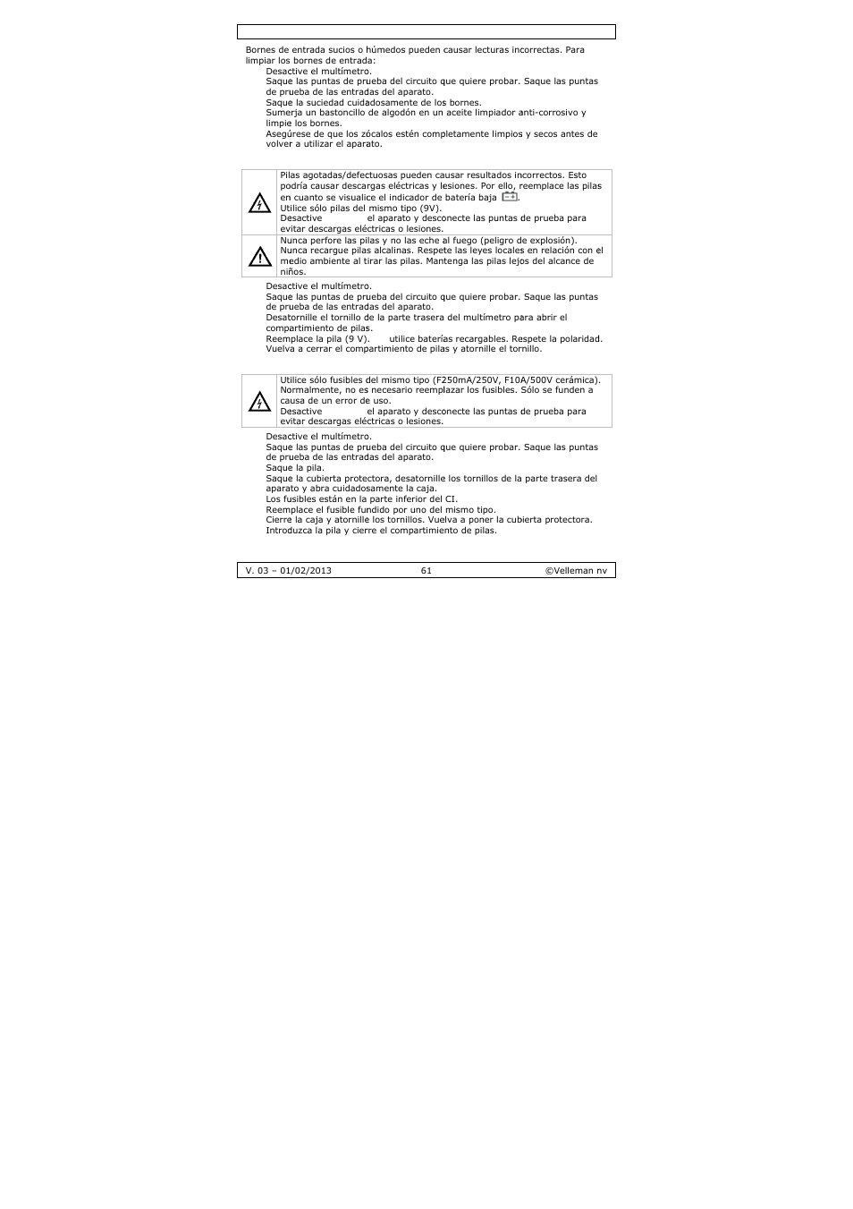 Velleman DVM893 User Manual | Page 61 / 84
