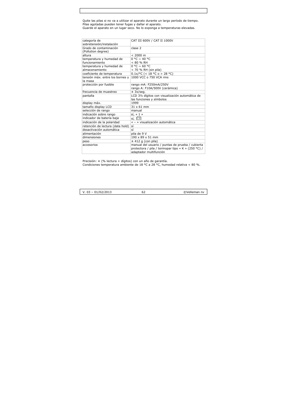 Velleman DVM893 User Manual | Page 62 / 84