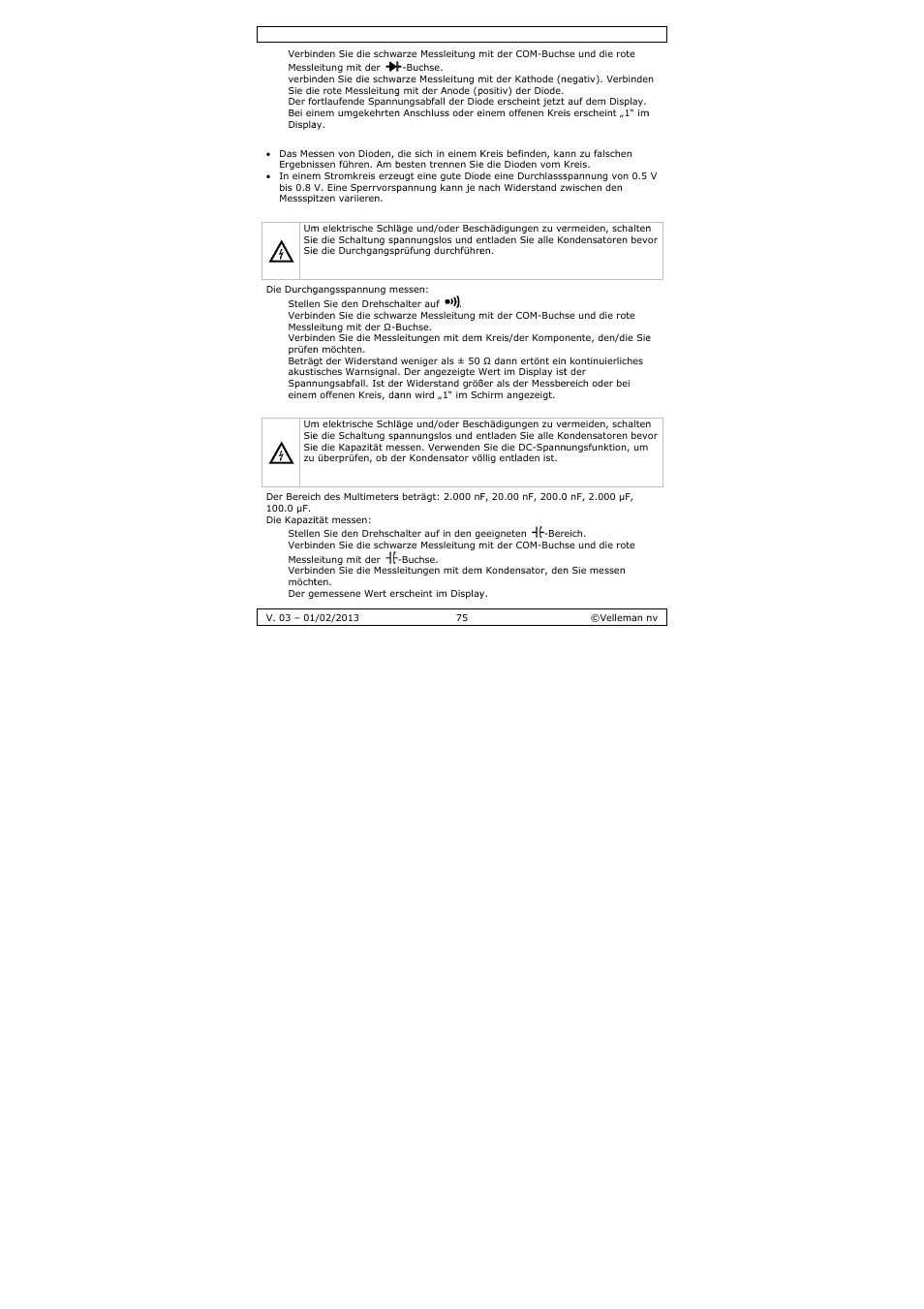 Velleman DVM893 User Manual | Page 75 / 84