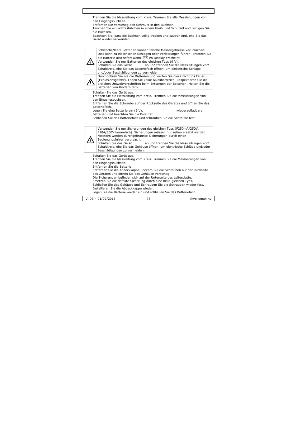 Velleman DVM893 User Manual | Page 78 / 84