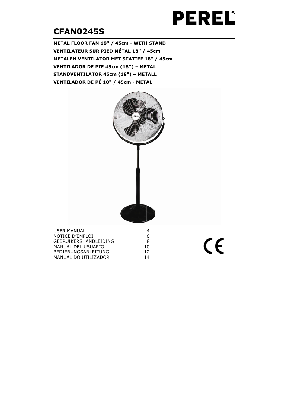 Velleman CFAN0245S User Manual | 17 pages