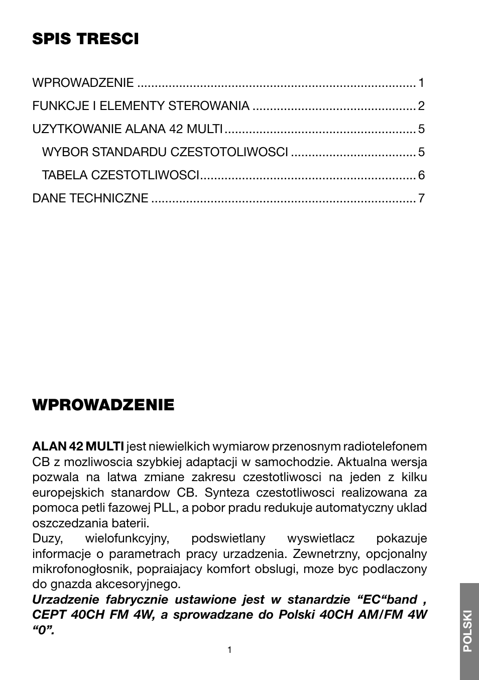 Spis tresci, Wprowadzenie | Velleman ALN011 User Manual | Page 50 / 61