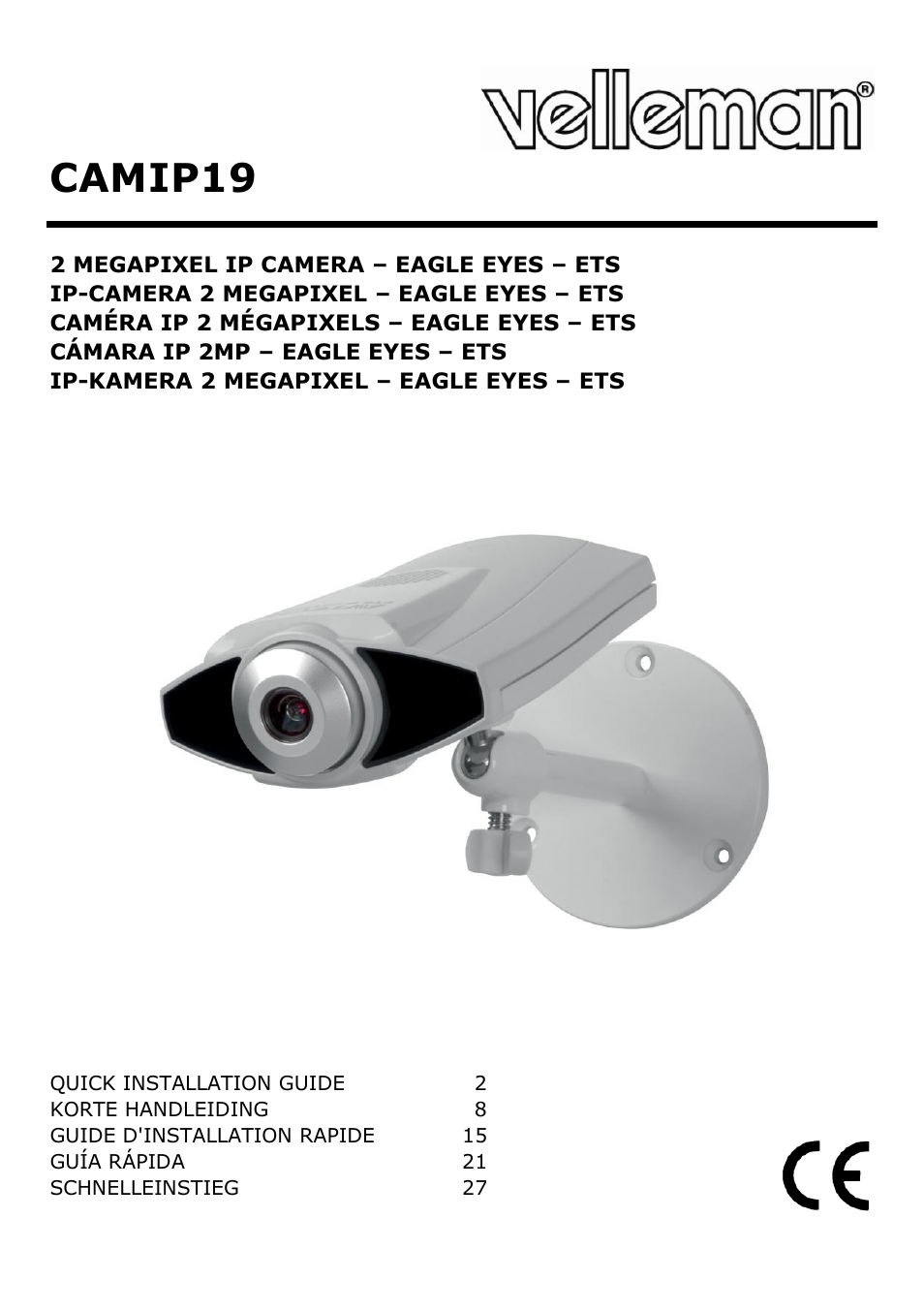 Velleman CAMIP19 User Manual | 36 pages