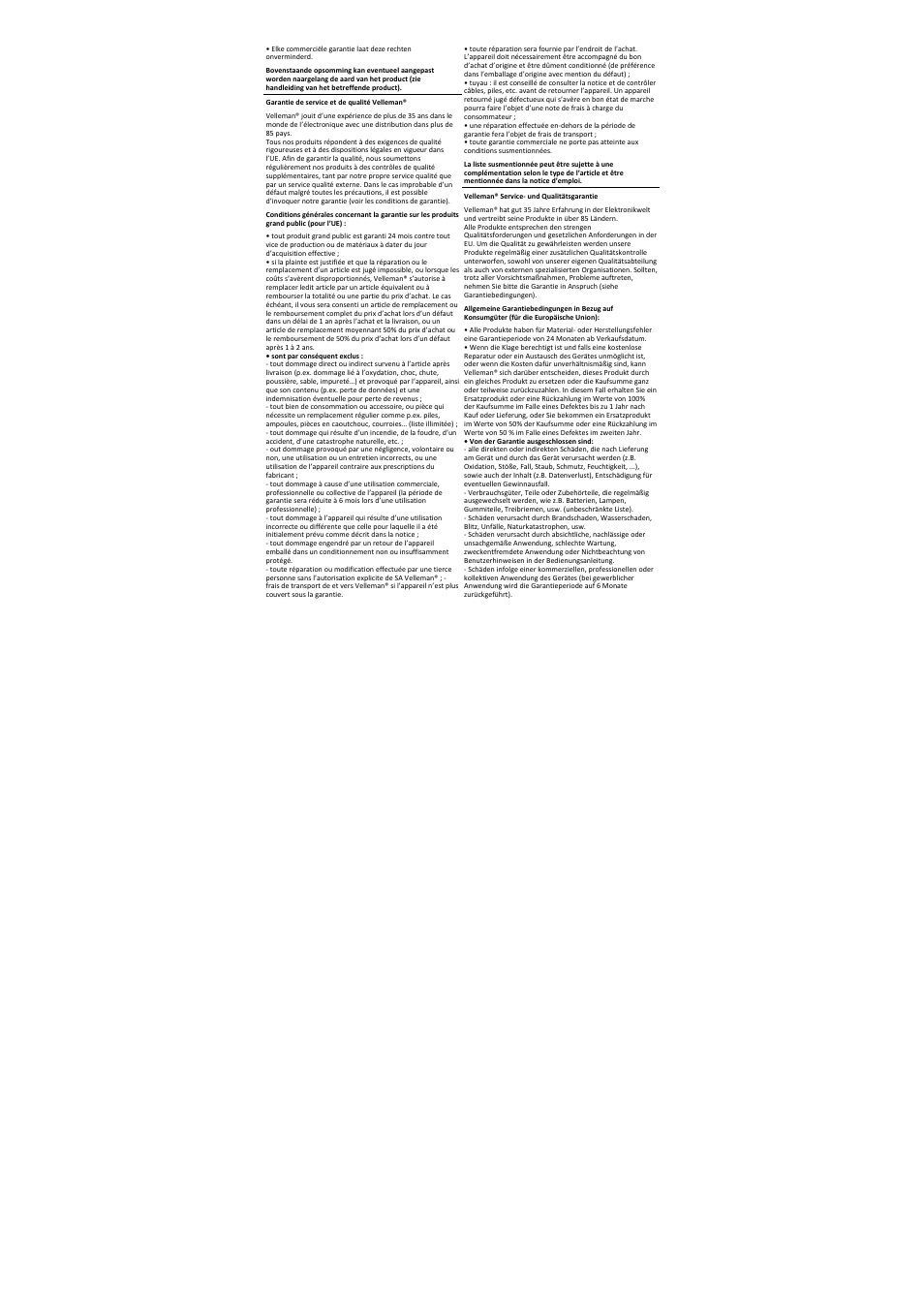 Velleman CAMCOLVC12 User Manual | Page 23 / 24
