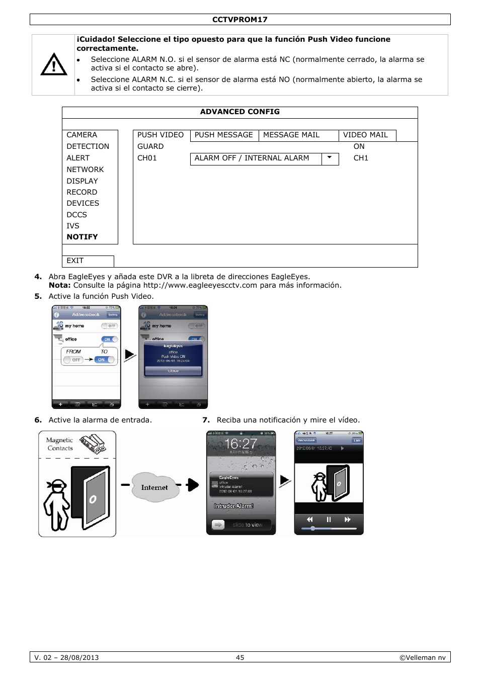 Velleman CCTVPROM17 User Manual | Page 45 / 87