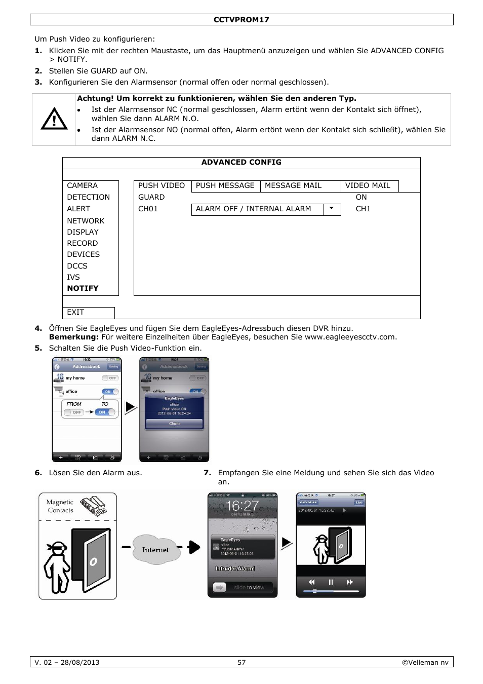 Velleman CCTVPROM17 User Manual | Page 57 / 87