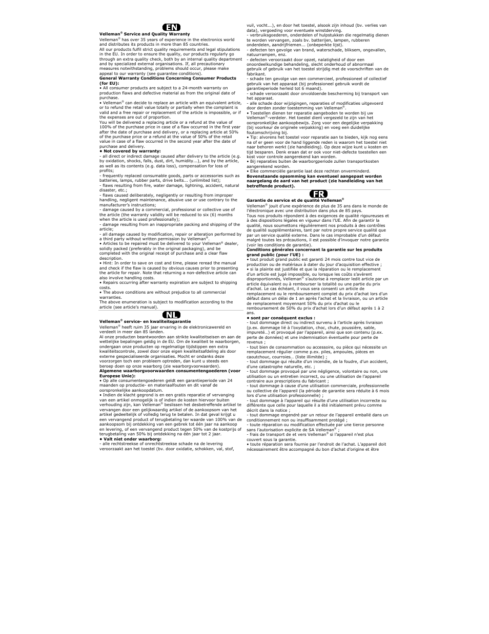 Velleman CAMCOLI3 User Manual | Page 16 / 17