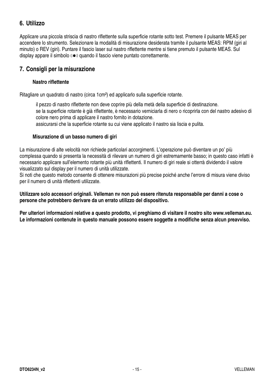 Velleman DTO6234N User Manual | Page 15 / 16