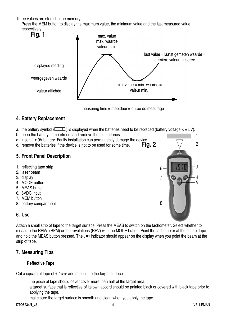 Fig. 1 fig. 2 | Velleman DTO6234N User Manual | Page 4 / 16