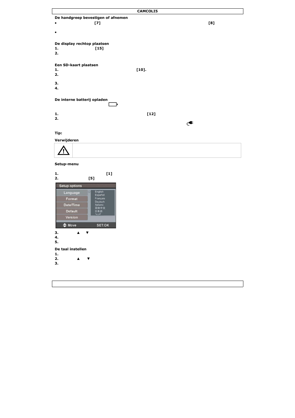 Velleman CAMCOLI5 User Manual | Page 11 / 37