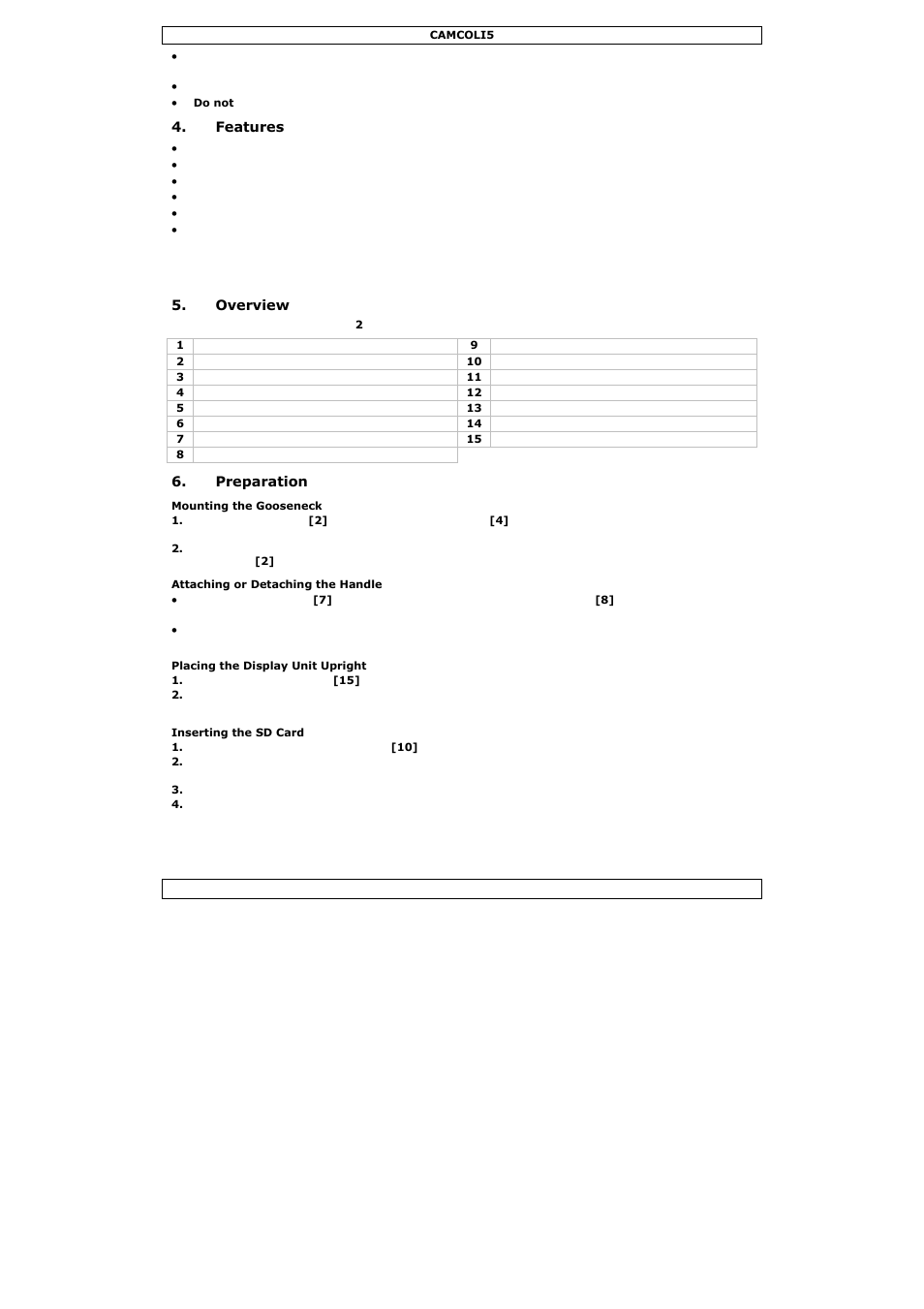 Velleman CAMCOLI5 User Manual | Page 4 / 37