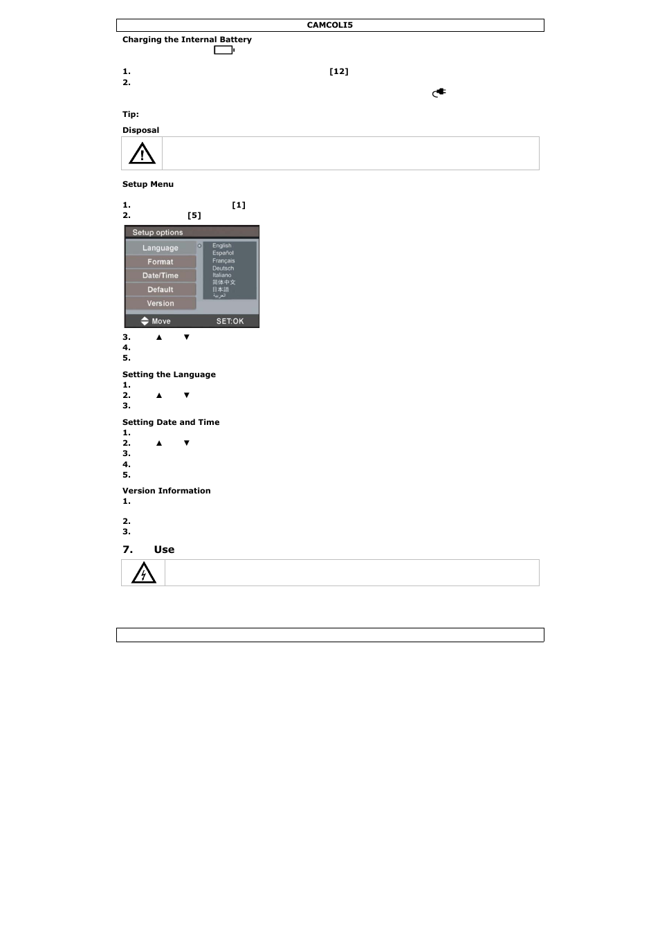 Velleman CAMCOLI5 User Manual | Page 5 / 37