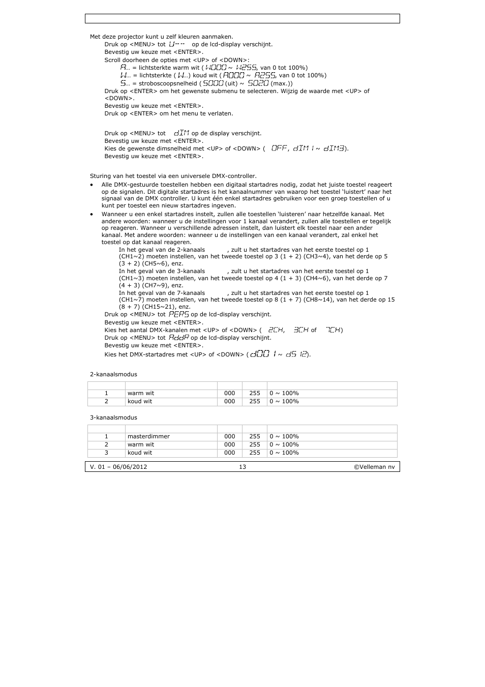 Velleman LX102 User Manual | Page 13 / 37