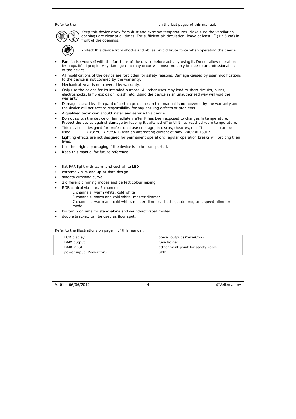 Velleman LX102 User Manual | Page 4 / 37