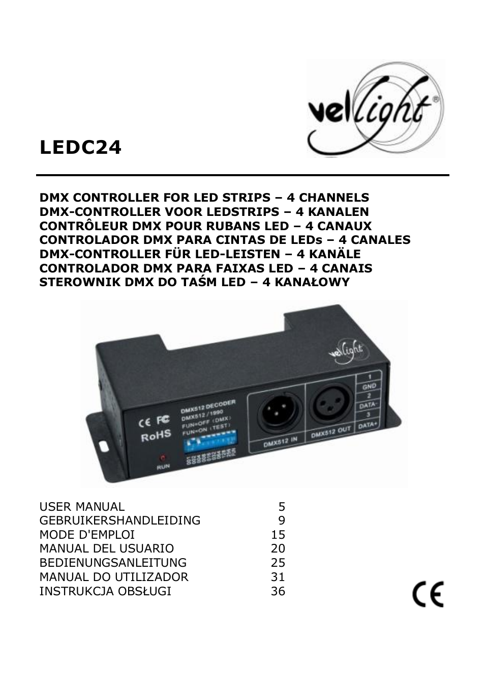 Velleman LEDC24 User Manual | 48 pages