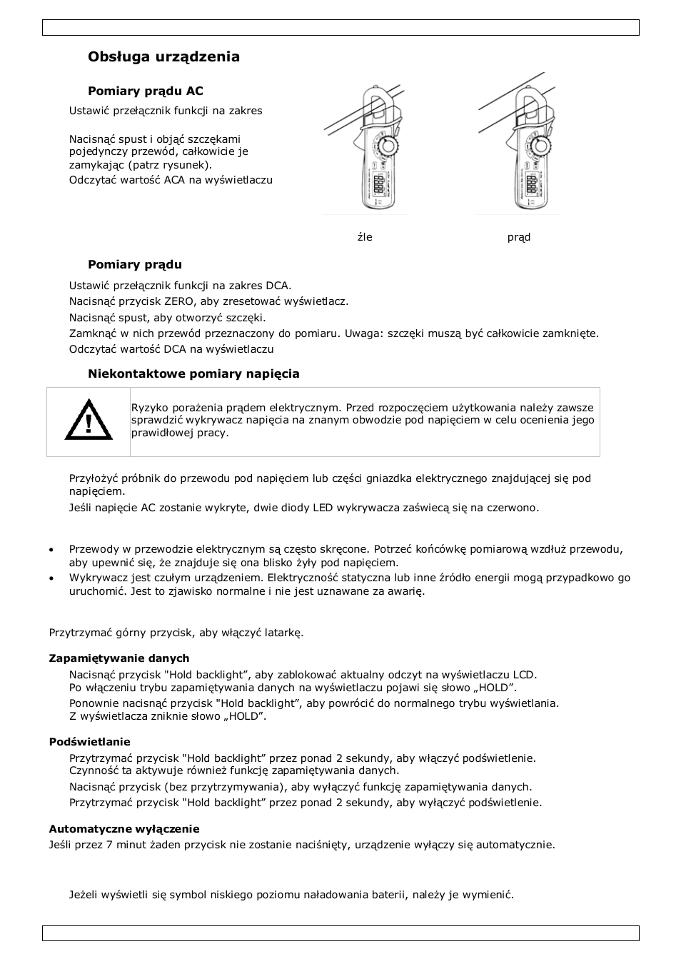 Obsługa urządzenia, Wymiana baterii | Velleman DCM270 User Manual | Page 22 / 28