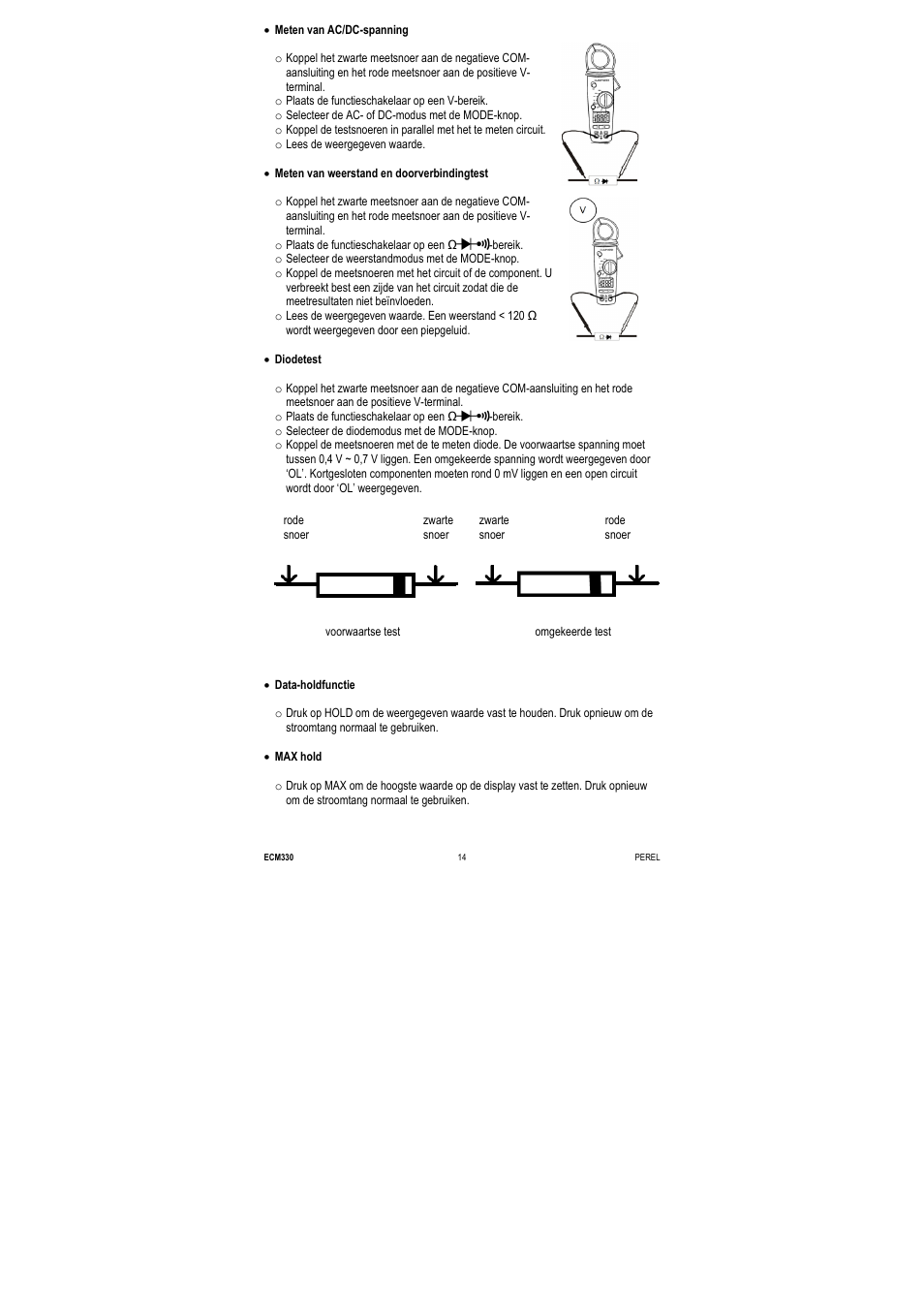 Velleman ECM330 User Manual | Page 14 / 36