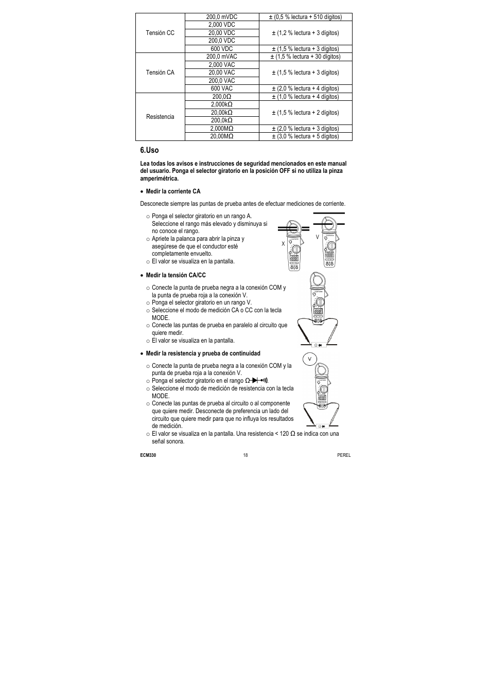 Velleman ECM330 User Manual | Page 18 / 36