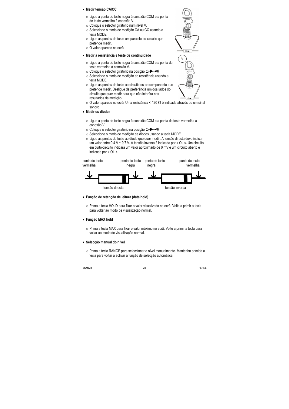Velleman ECM330 User Manual | Page 28 / 36