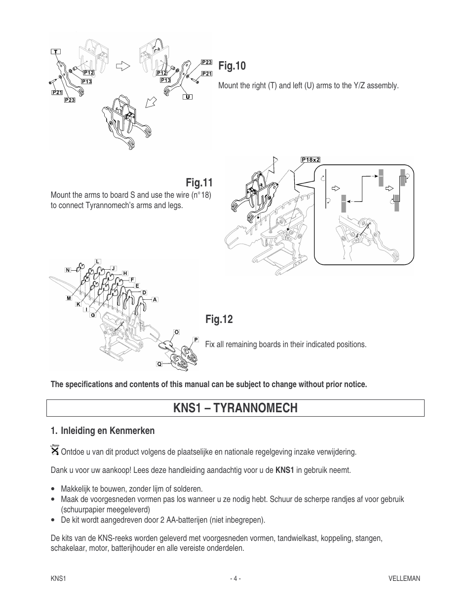 Kns1 – tyrannomech | Velleman KNS1 User Manual | Page 4 / 9