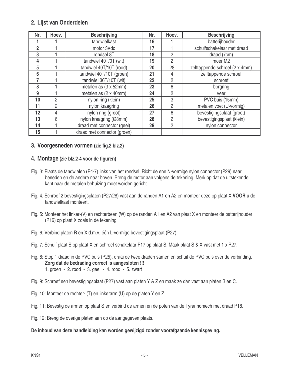 Velleman KNS1 User Manual | Page 5 / 9