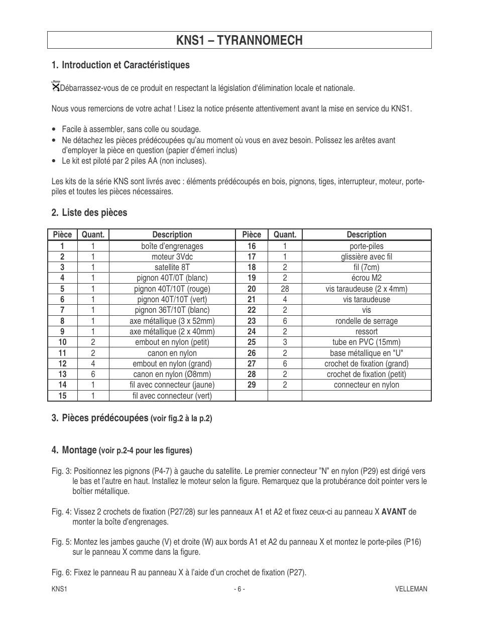 Kns1 – tyrannomech | Velleman KNS1 User Manual | Page 6 / 9