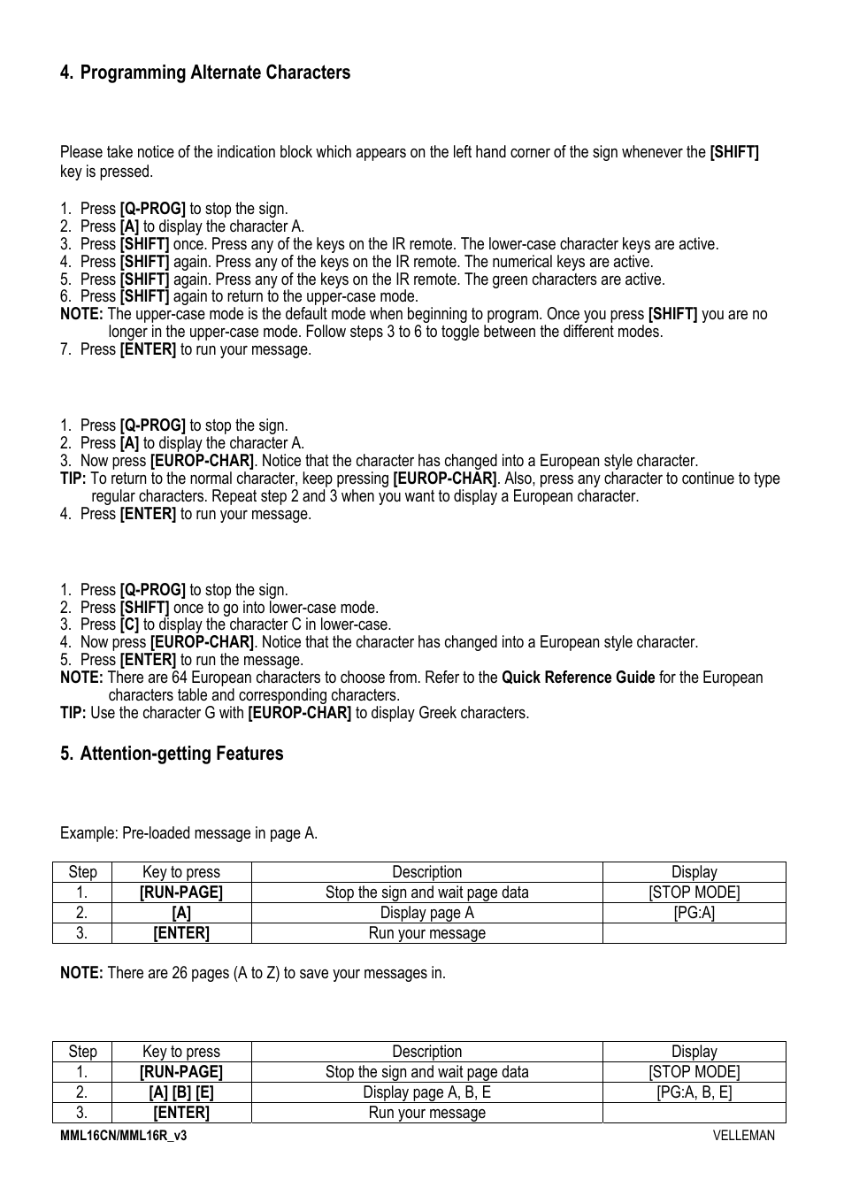 Velleman MML16CN User Manual | Page 3 / 76