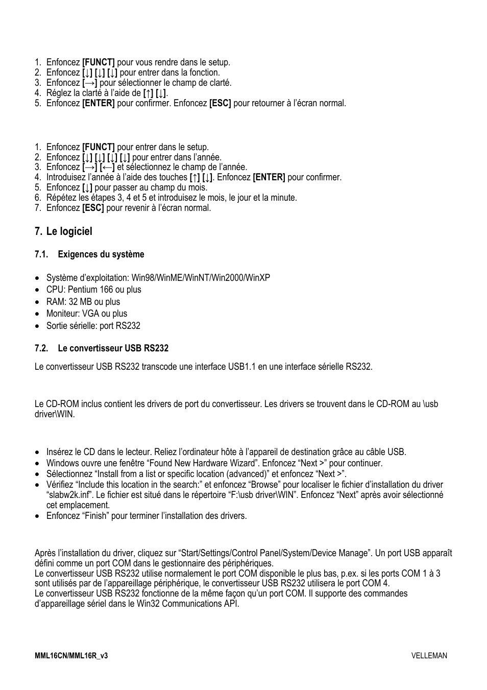 Le logiciel | Velleman MML16CN User Manual | Page 34 / 76