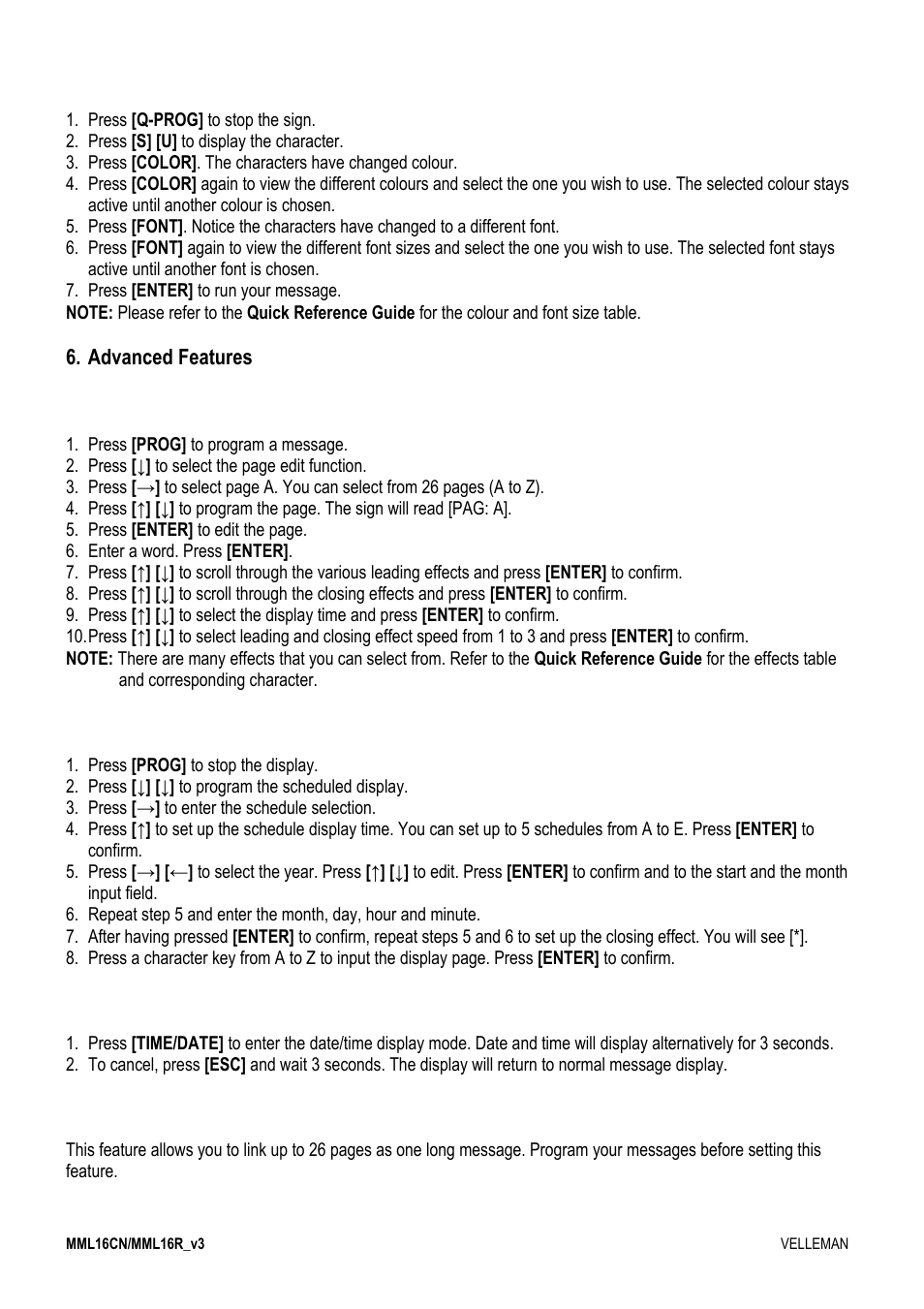 Velleman MML16CN User Manual | Page 4 / 76