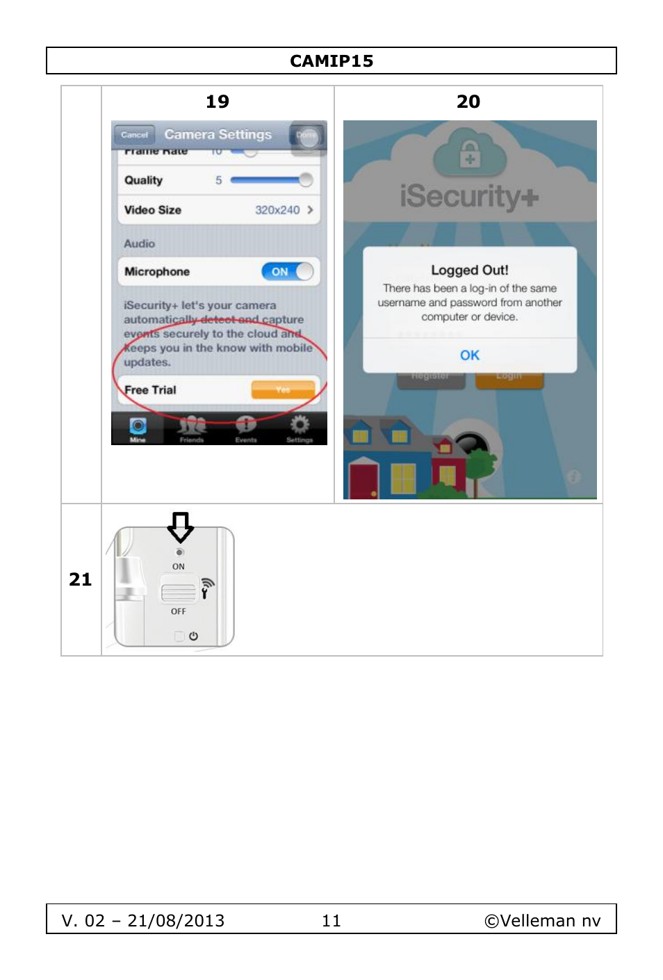 Velleman CAMIP15 User Manual | Page 11 / 62