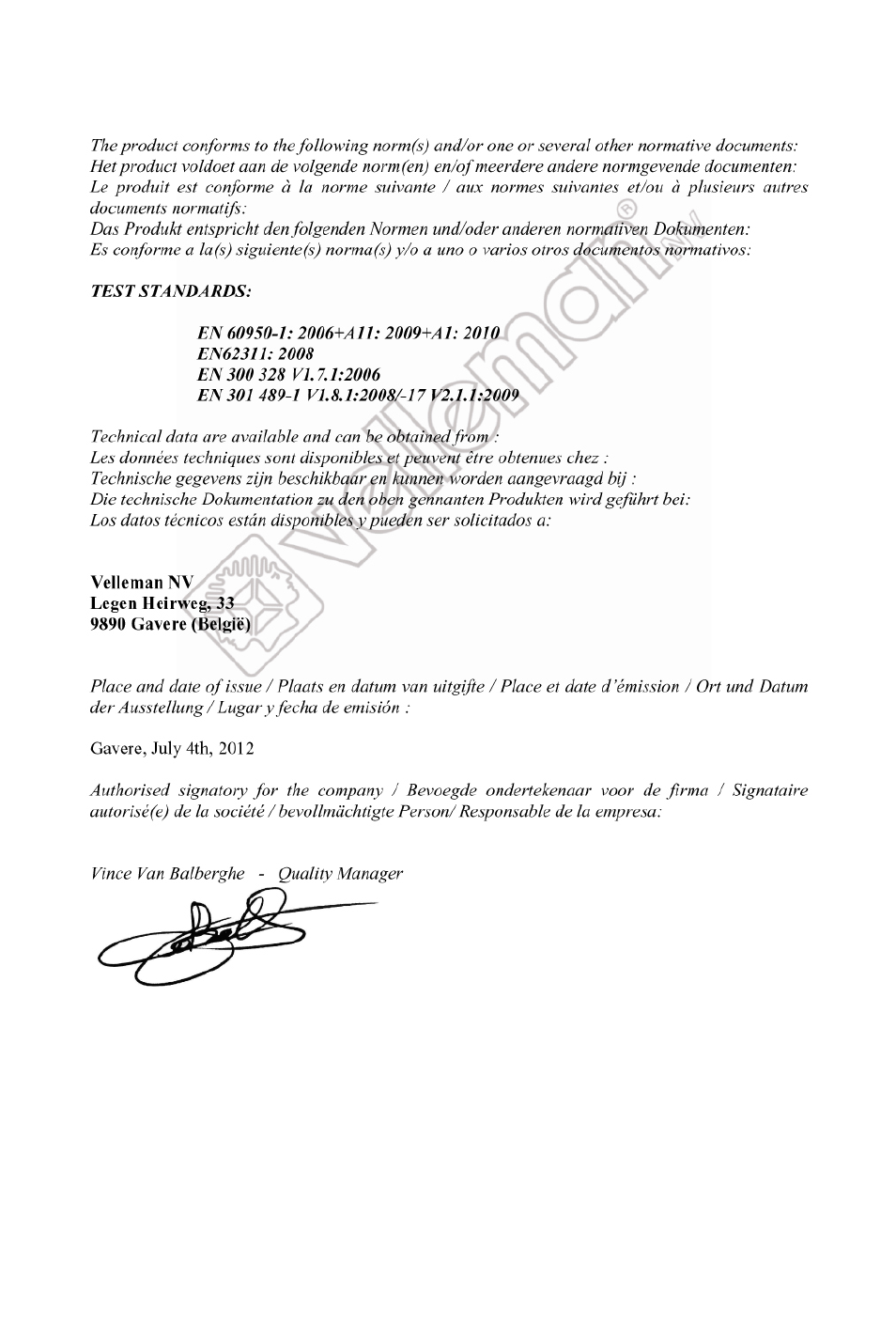 Velleman CAMIP15 User Manual | Page 58 / 62
