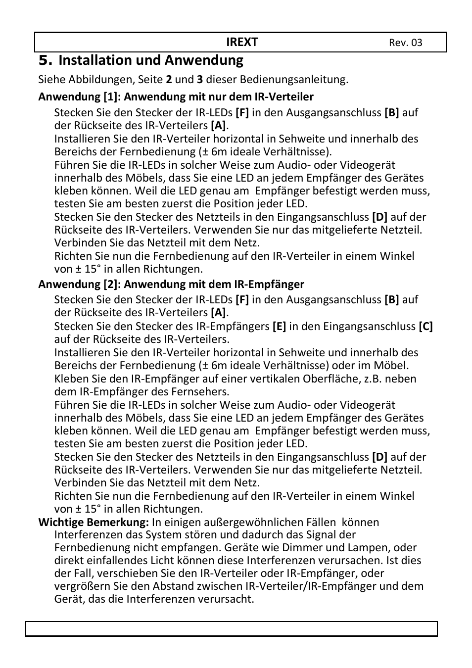 Installation und anwendung | Velleman IREXT User Manual | Page 16 / 20