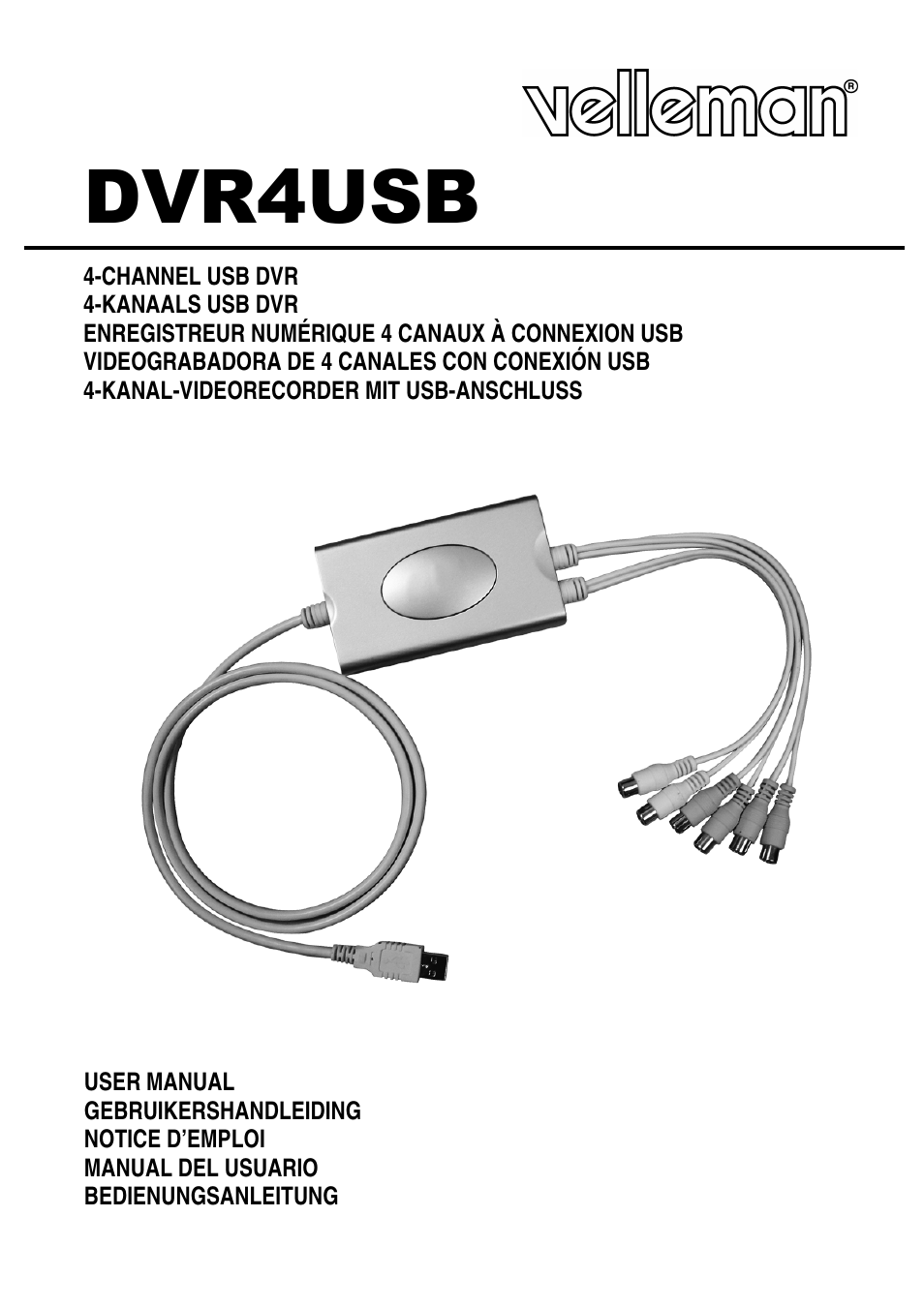 Velleman DVR4USB User Manual | 12 pages