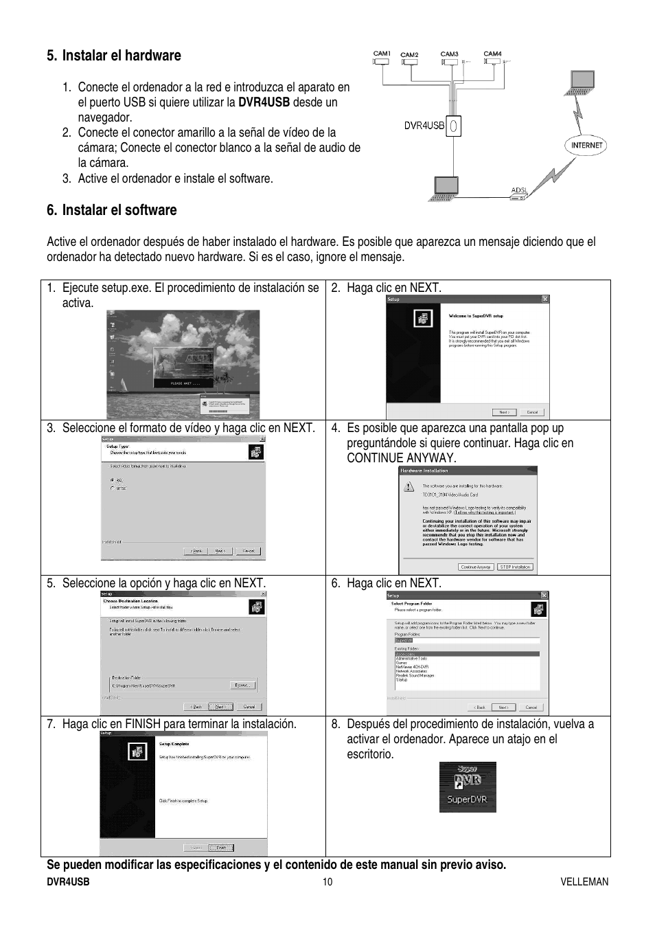Velleman DVR4USB User Manual | Page 10 / 12